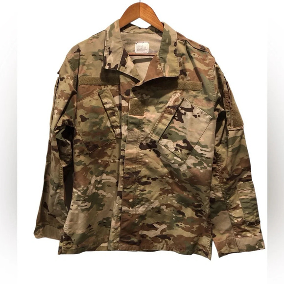US Military Offical Issue Woodland Camp Jacket Medium Long Insect Repellant L/S - Picture 1 of 8